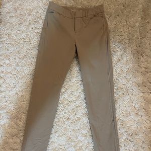 High waisted tan pants